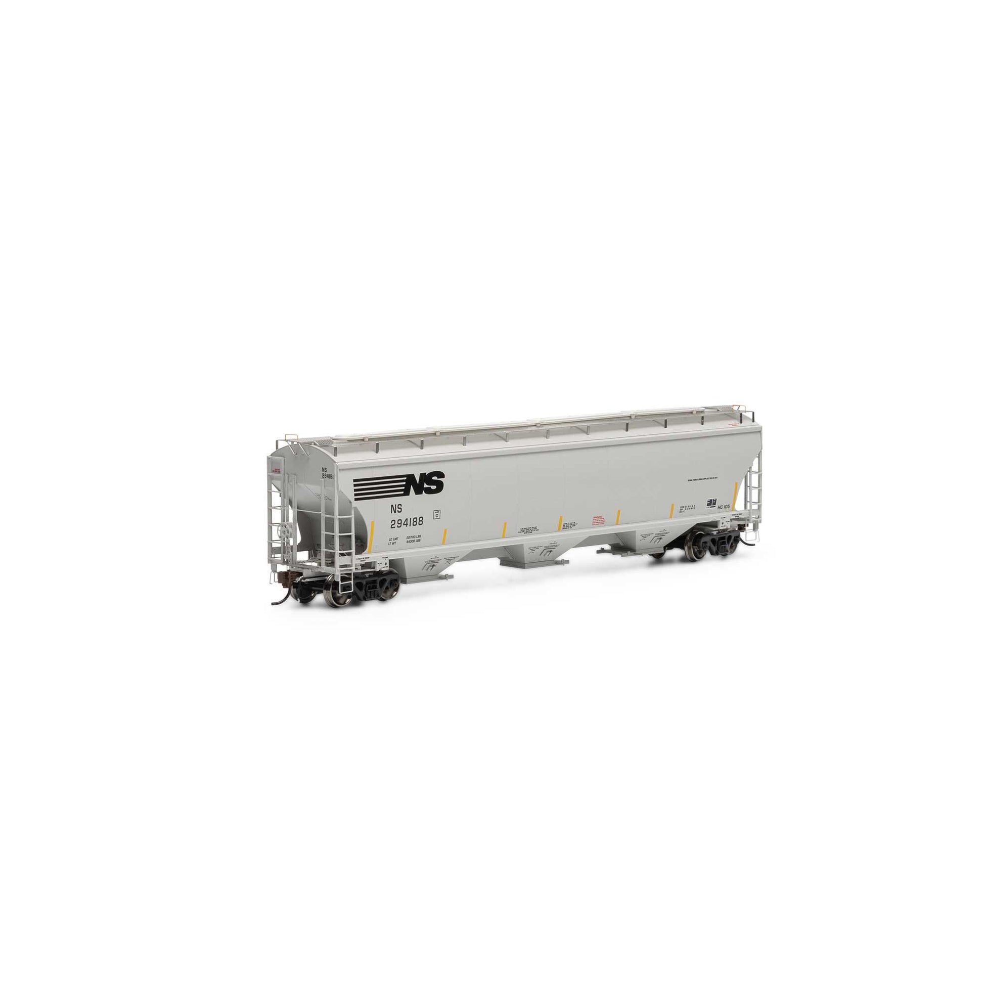 Athearn G97167 HO Norfolk Southern Trinity 3-Bay Hopper #294188