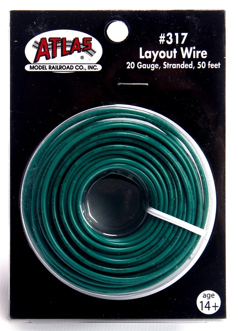Atlas 0317 Green 50' Standard 20 Gauge Layout Wire