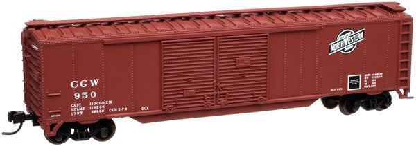 Atlas 36464 N Scale Chicago and Northwestern 50' Double Door Box Car #950 LN/Box