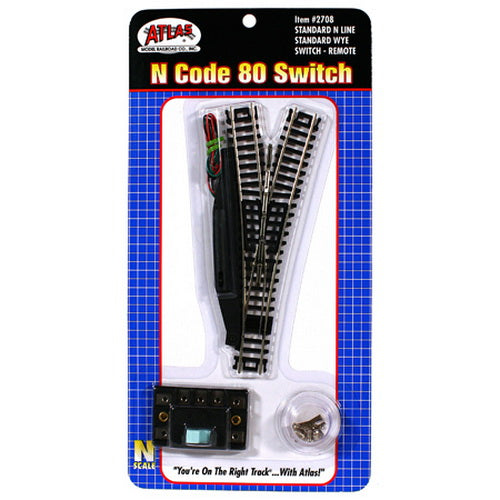 Atlas 2708 N Code 80 Nickel Silver Standard Remote Wye Switch Turnout