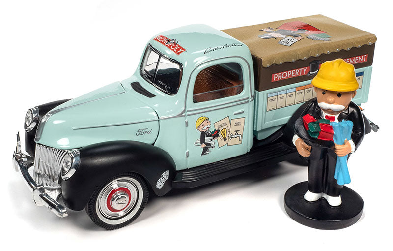 Auto World AWSS138 1:18 Monopoly Property Management - 1940 Ford Truck w/Figure