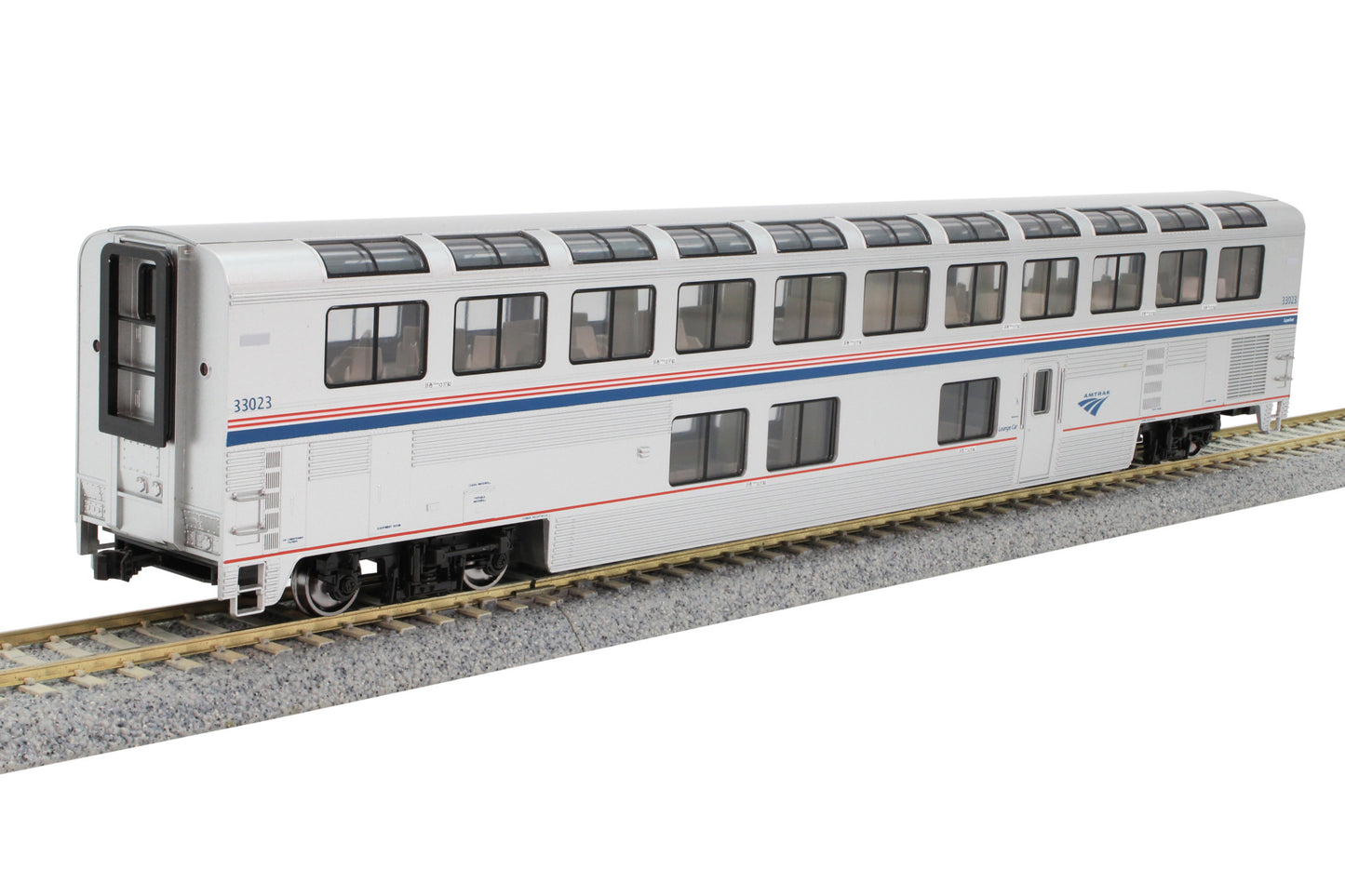 Kato 35-6067 HO Amtrak Phase VI Superliner I Lounge #33023