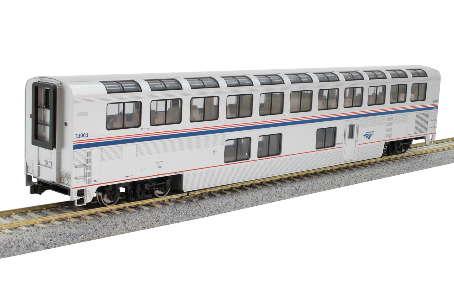 Kato 35-6066 HO Amtrak Phase VI Superliner I Lounge #33003