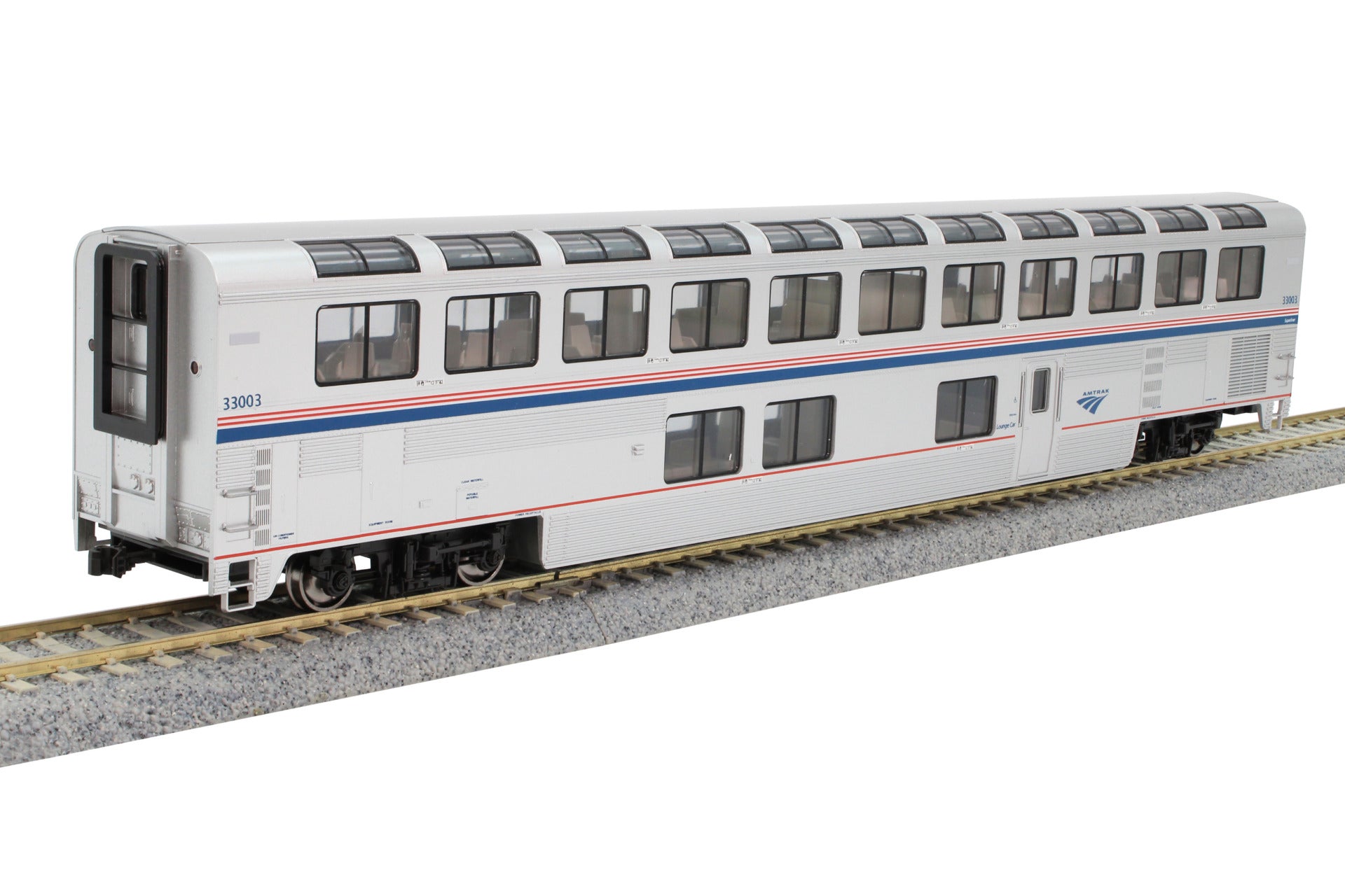 Kato 35-6066 HO Amtrak Phase VI Superliner I Lounge #33003