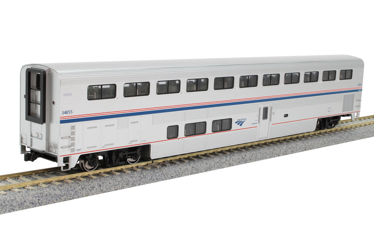 Kato 35-6059-1 HO Amtrak Superliner I Coach Phase VI with Lights #3405