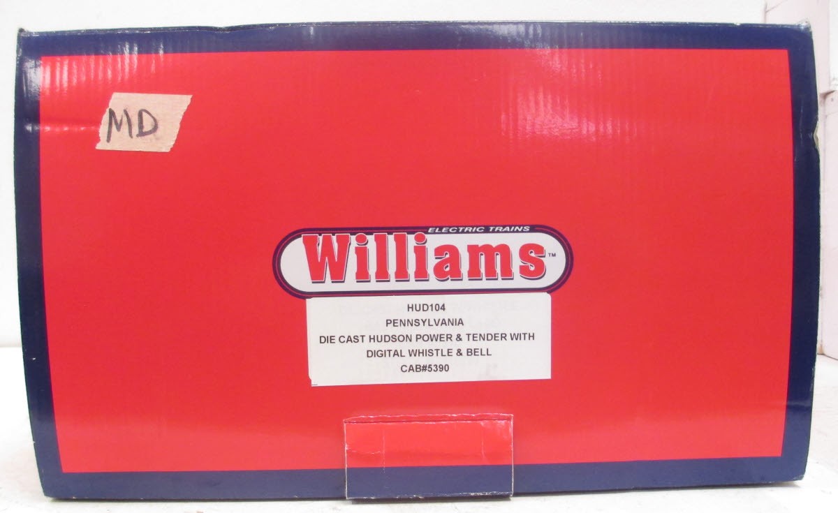 Williams HUD104 O Gauge PRR Die-Cast Hudson Steam Loco & Tender w/Whistle #5390 LN/Box