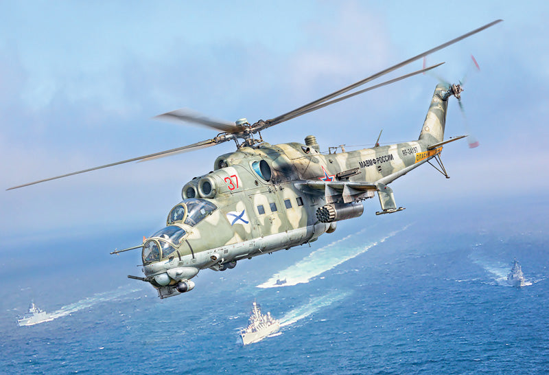 Italeri 1432 1:72 Mil Mi-24/Mi-35 Hind Combat Helicopter Plastic Model Kit