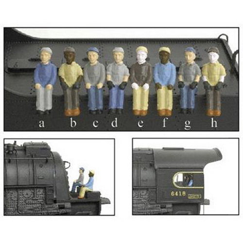 Broadway Limited 1006 HO Engineer & Fireman Figure Style A, B, C, D (Set of 4)