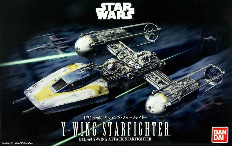 Bandai 2378838 1:72 Star Wars: BTL-A4 Y-Wing Starfighter Plastic Model Kit