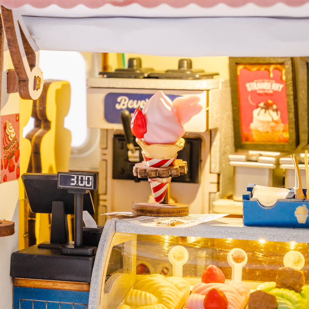 Robotime TGS06 Rolife Beverly's Ice Cream Truck 3D Wooden Puzzle
