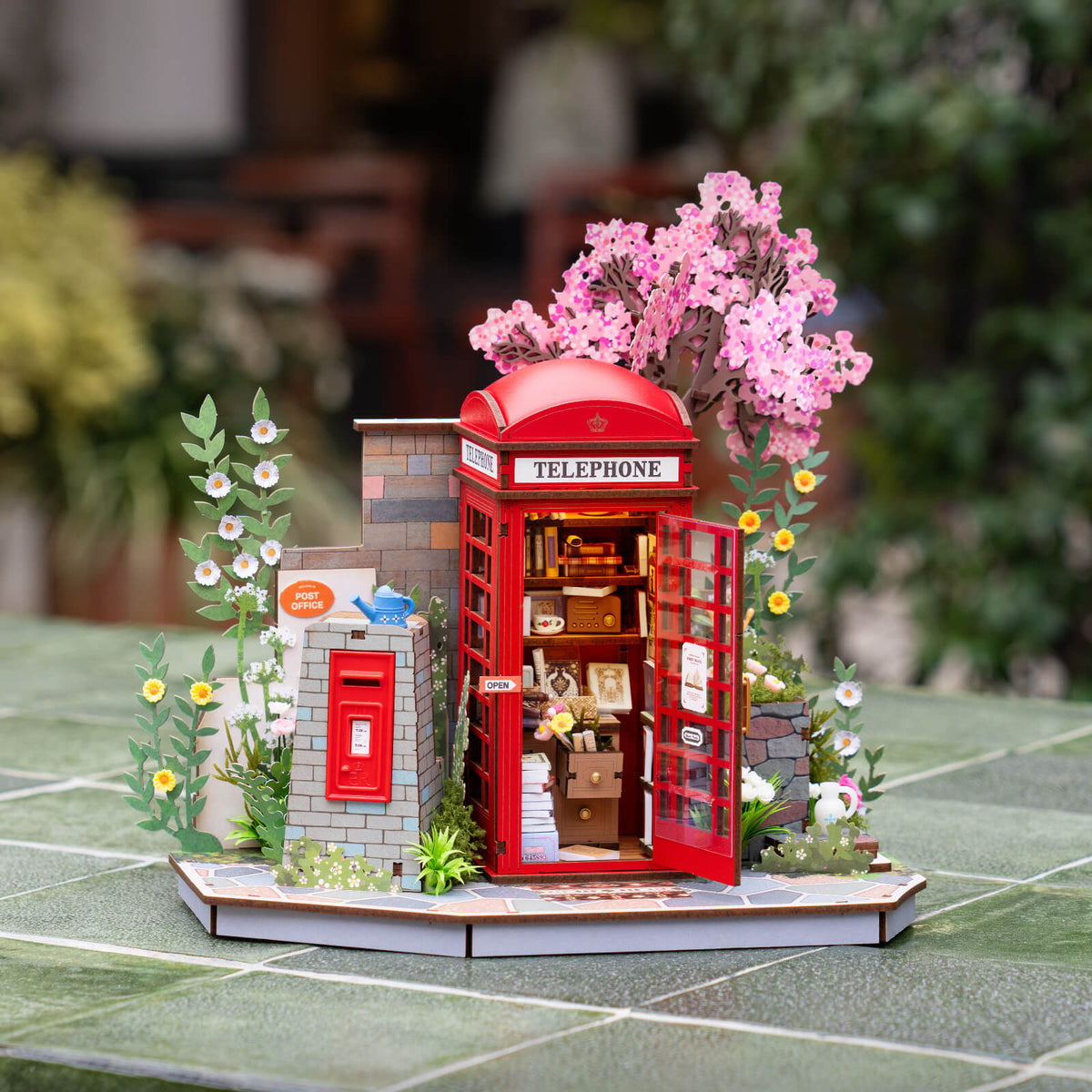 Robotime TGS05 Rolife Blossom Book Booth 3D Wooden Puzzle