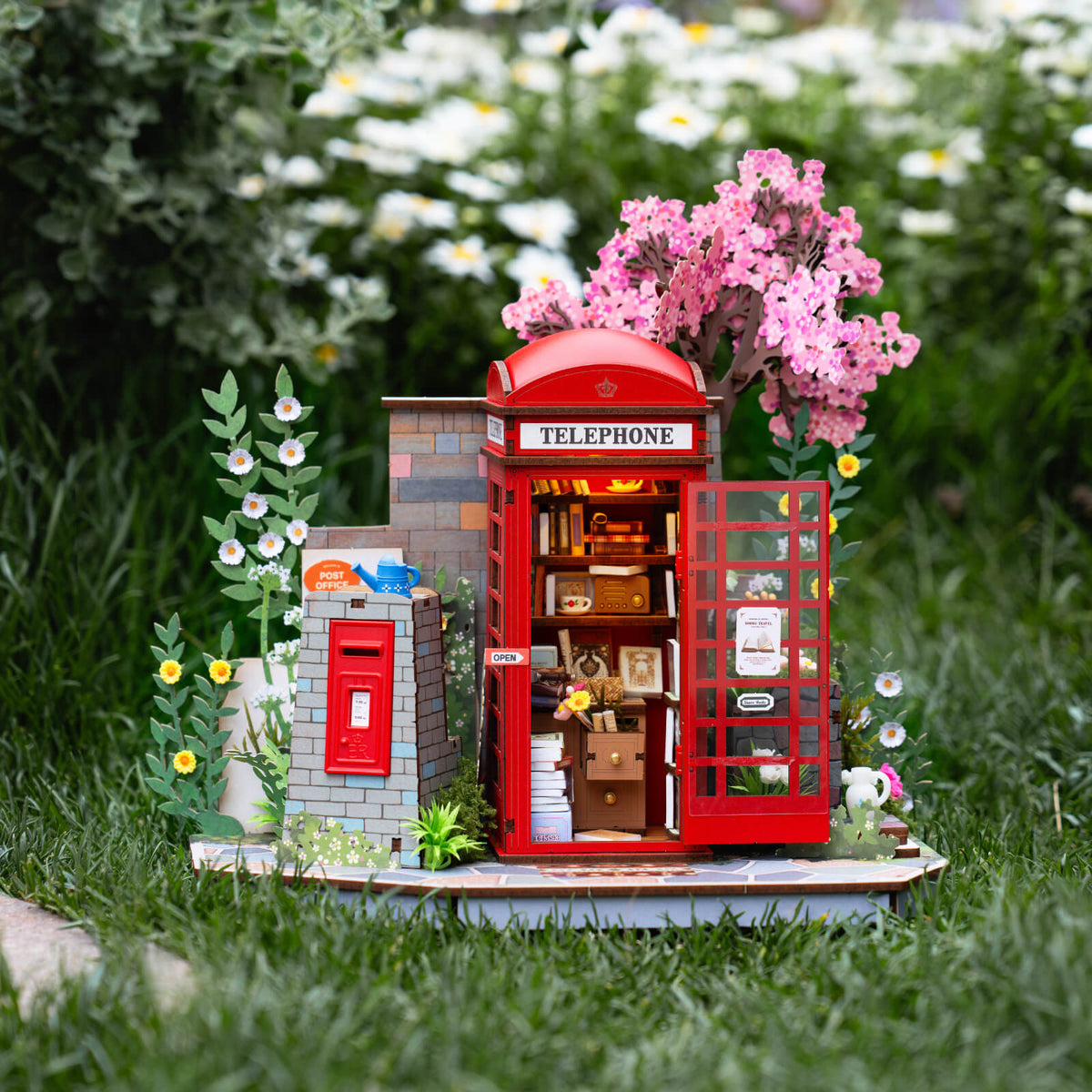 Robotime TGS05 Rolife Blossom Book Booth 3D Wooden Puzzle