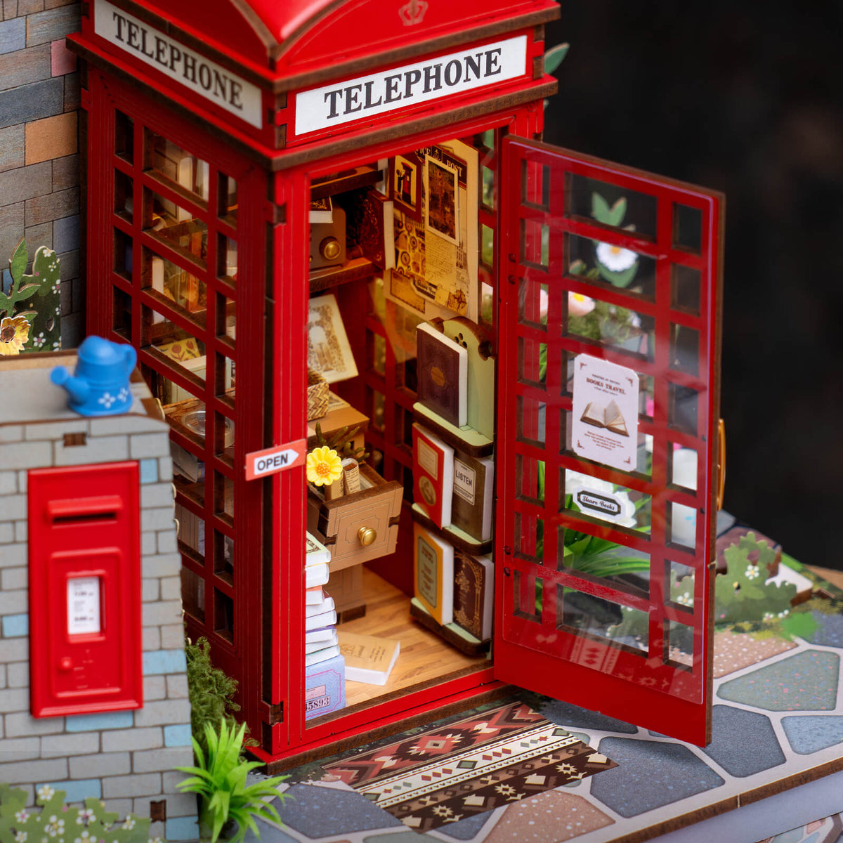 Robotime TGS05 Rolife Blossom Book Booth 3D Wooden Puzzle