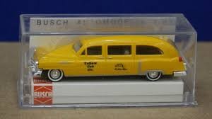 Busch 43463 HO Scale Yellow Cab ‘52 Cadillac Taxi