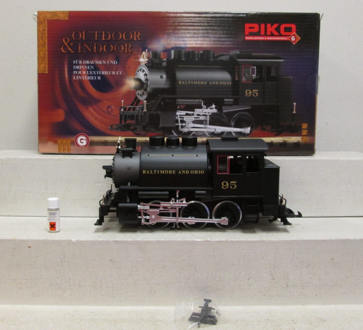 Piko 38201 G Scale Baltimore & Ohio 0-6-0T Steam Locomotive #95 with Sound LN/Box