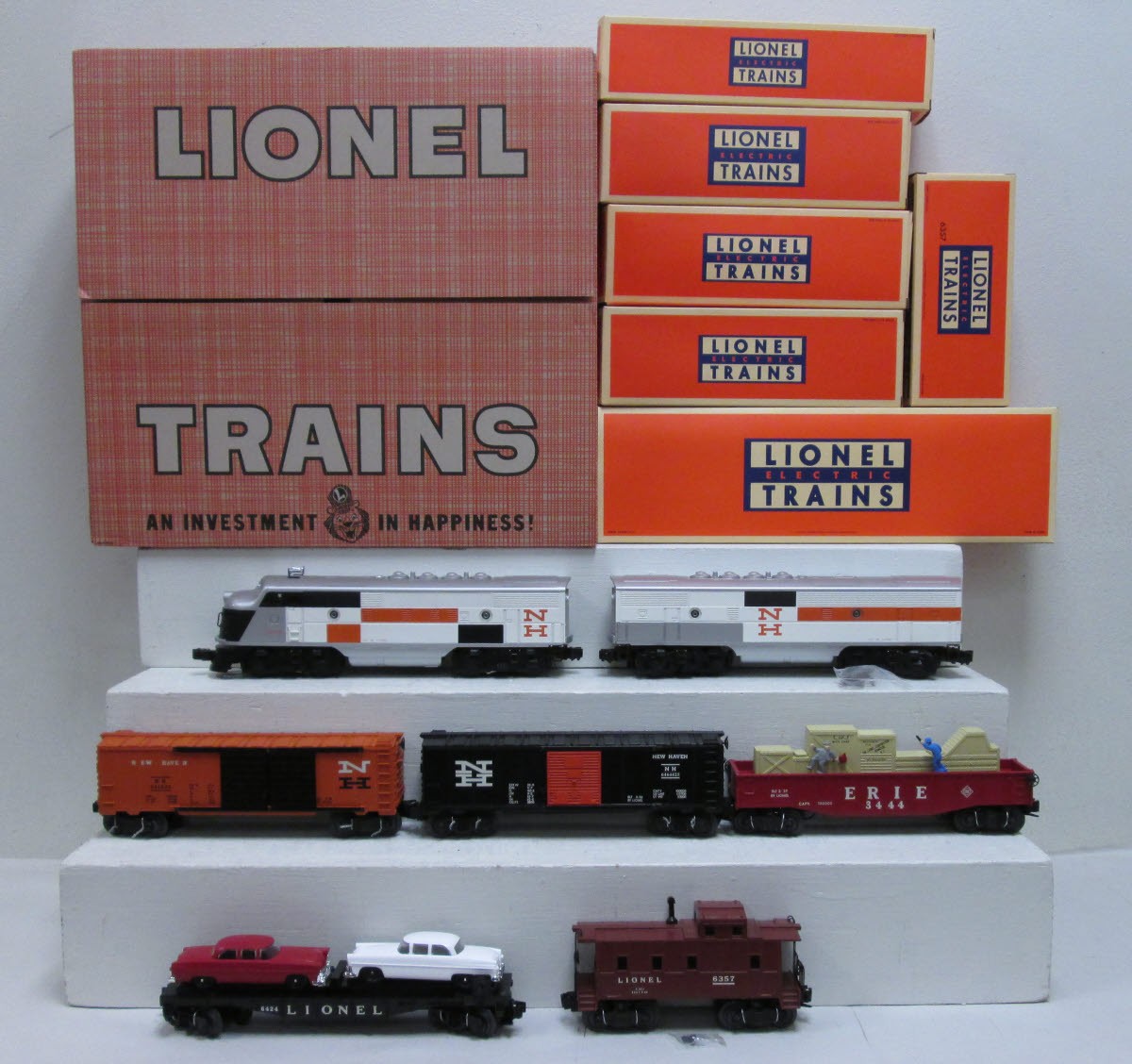Lionel 6-38324 O Gauge New Haven F3 Diesel Freight Train Set #2507W EX/Box