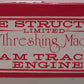 Scale Structures HO Scale J.I. Case Threshing Machine Co. Steam Traction Engine