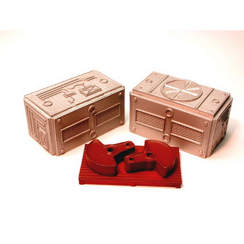 Chooch 7250 HO Large Machines Flatcar Load (Set of 3)