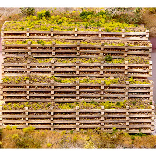 Chooch Enterprises 8316 HO Stepped Timber Retaining Wall Very Limited Production