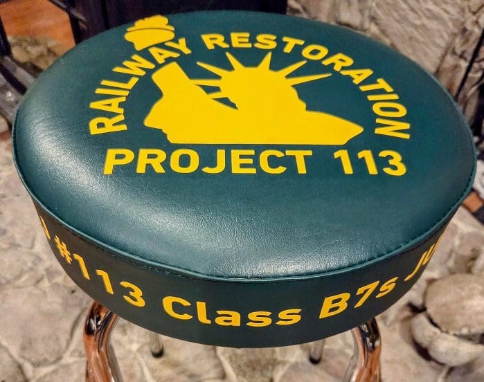 RMT by Design R-099-26-113 CNJ Project Railway Restoration #113 Bar Stool