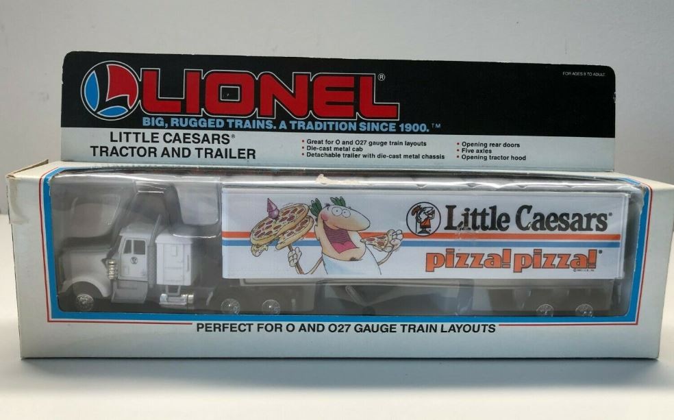 Lionel 6-12864 O / O27 Gauge Little Caesars Tractor & Trailer Diecast & Plastic LN/Box