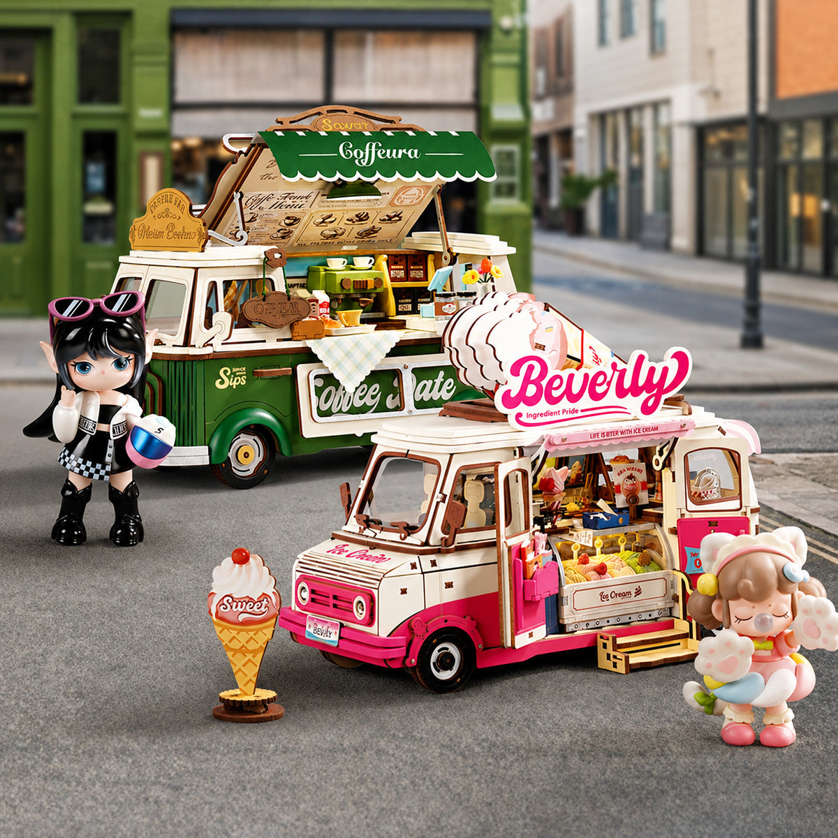 Robotime TGS06 Rolife Beverly's Ice Cream Truck 3D Wooden Puzzle