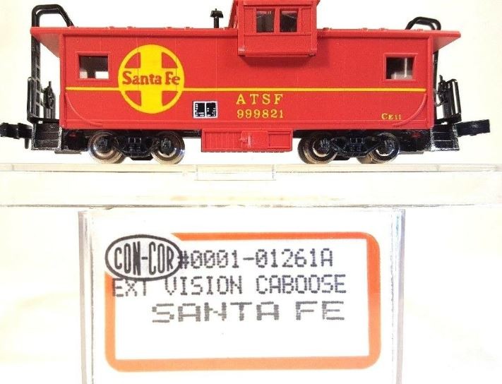 Con-Cor 0001-01261A N Scale ATSF Extended Vision Caboose #999821
