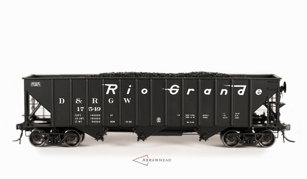Arrowhead Models ARR-1020-12 HO Rio Grande Committee Design Hopper #17615