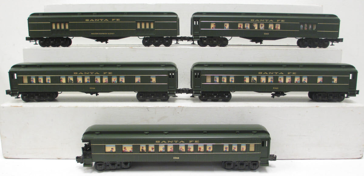 Williams 2523 O Gauge Santa Fe Madison 5-Car Passenger Set LN/Box