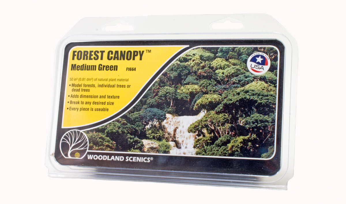 Woodland Scenics F1664 Small Medium Green Forest Canopy
