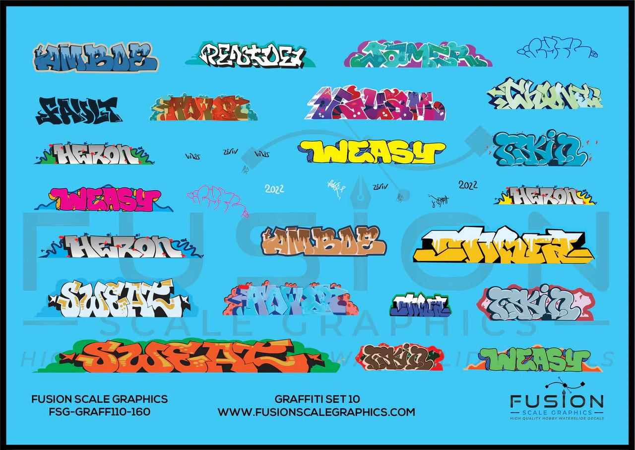 Fusion Scale Graphics 200214 N Graffiti Decal Set #10