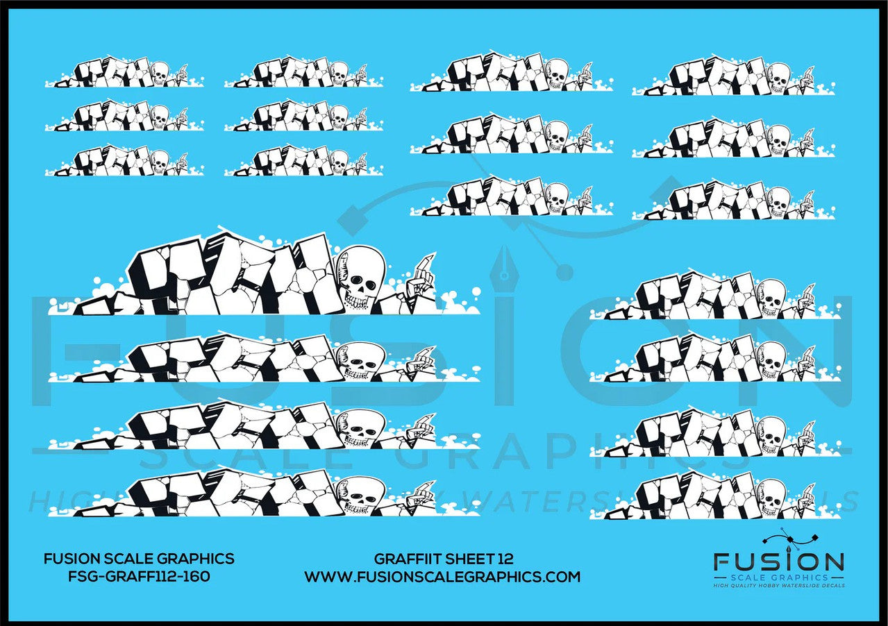 Fusion Scale Graphics 200216 N ICH Ichabod Graffiti Decal Set #12