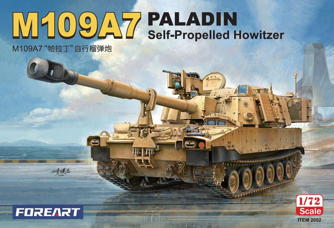 Fore Hobby 2002 1:72 M109A7 Paladin Self-Propelled Howitzer Military Tank Kit