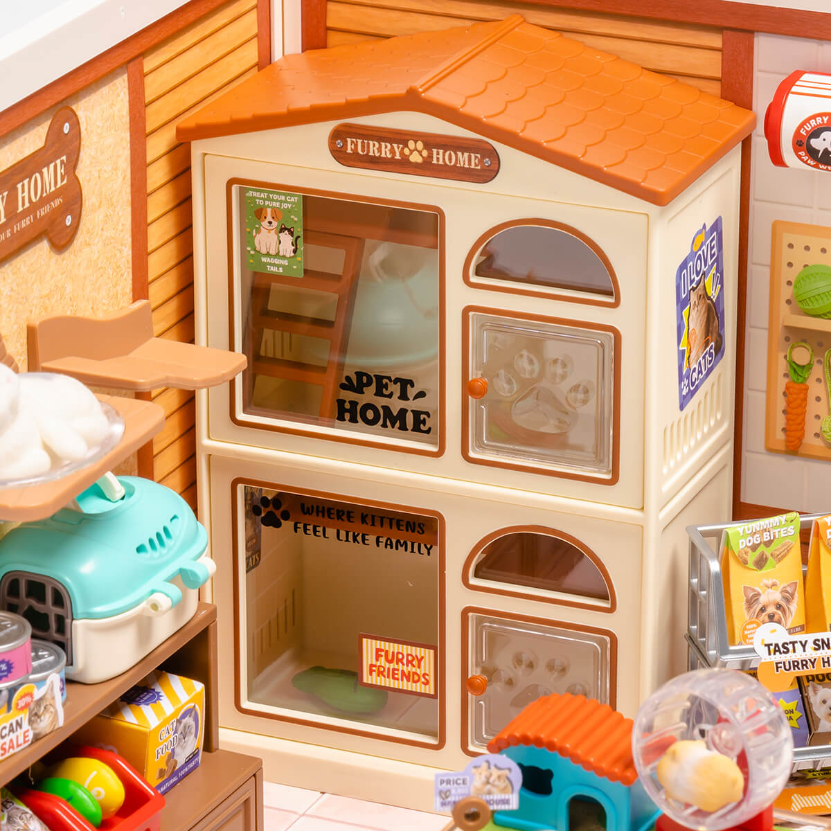 Robotime DW027 Rolife Furry Friends' Home DIY Miniature House