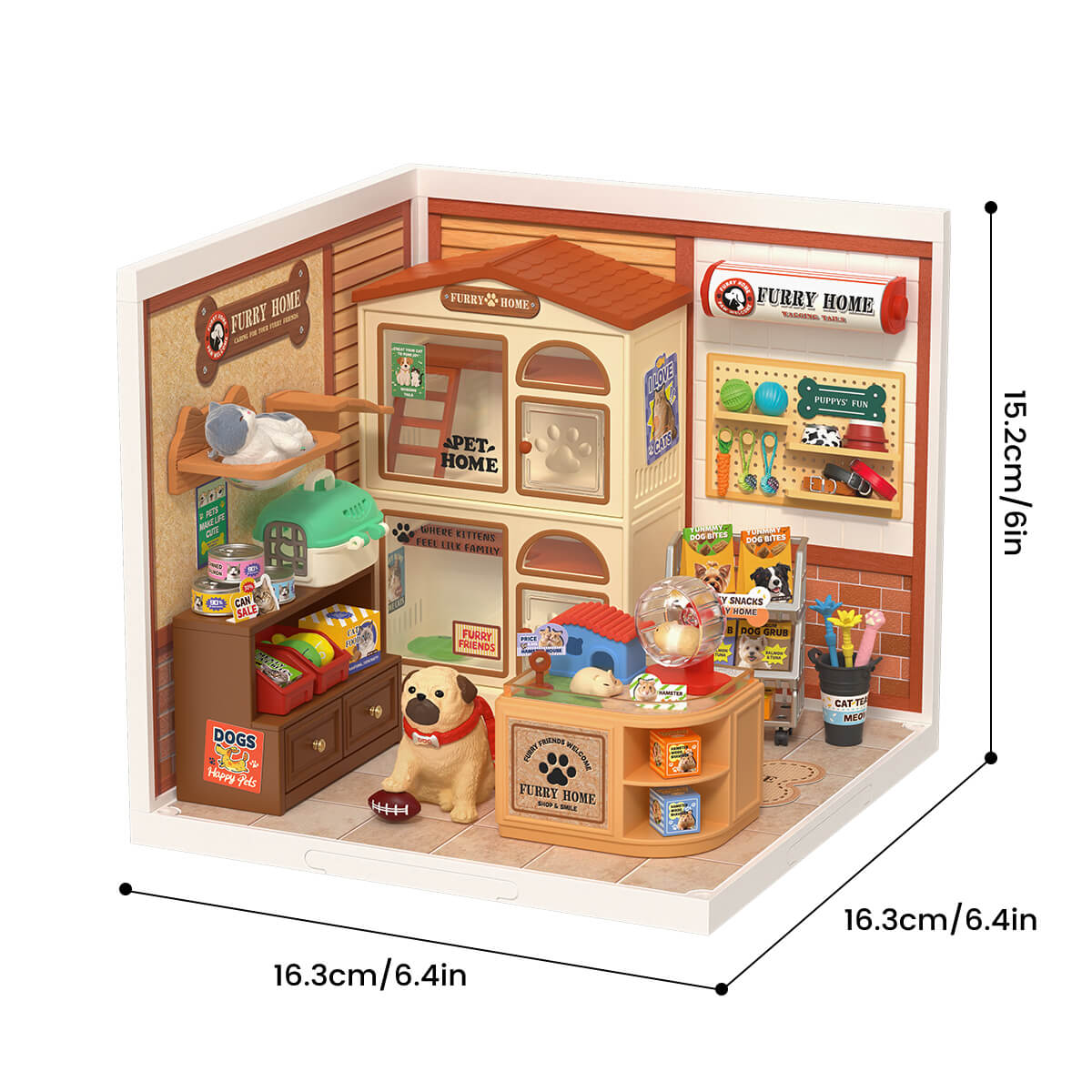 Robotime DW027 Rolife Furry Friends' Home DIY Miniature House