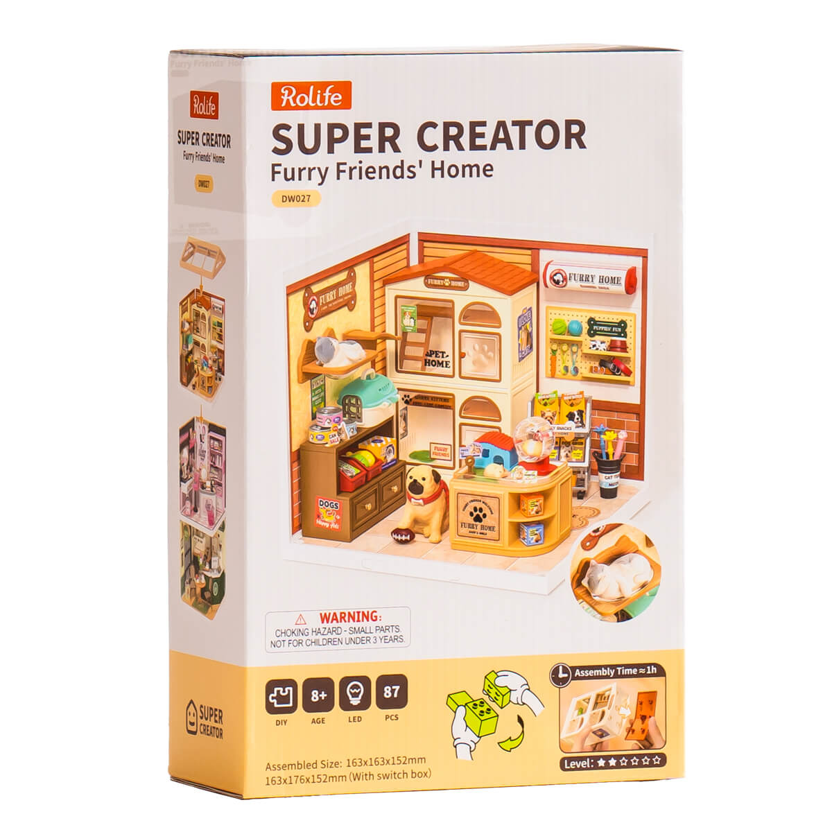 Robotime DW027 Rolife Furry Friends' Home DIY Miniature House