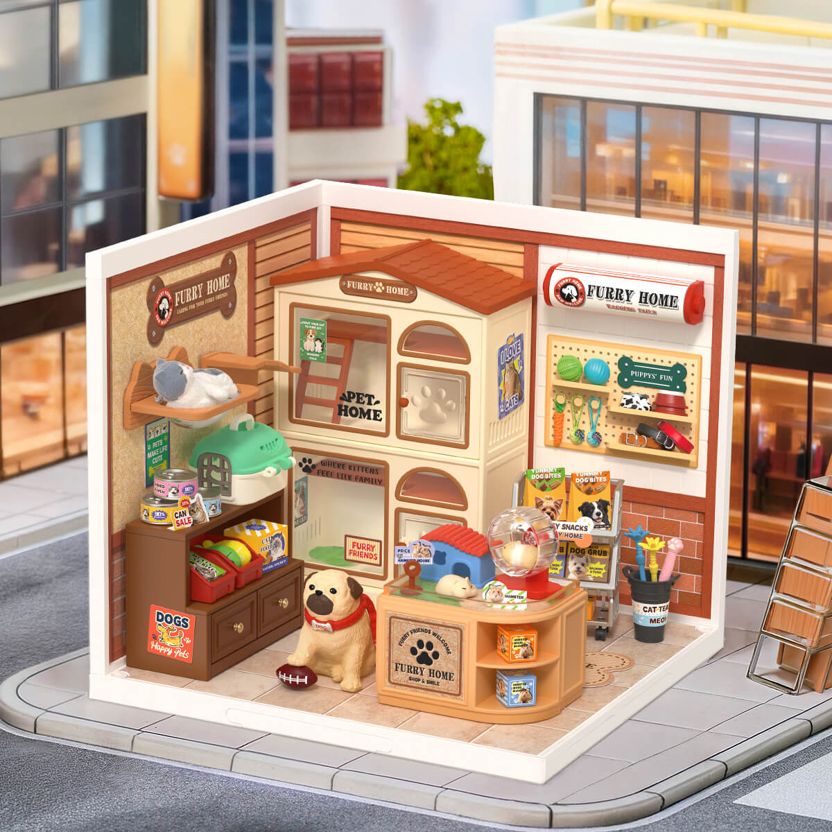 Robotime DW027 Rolife Furry Friends' Home DIY Miniature House
