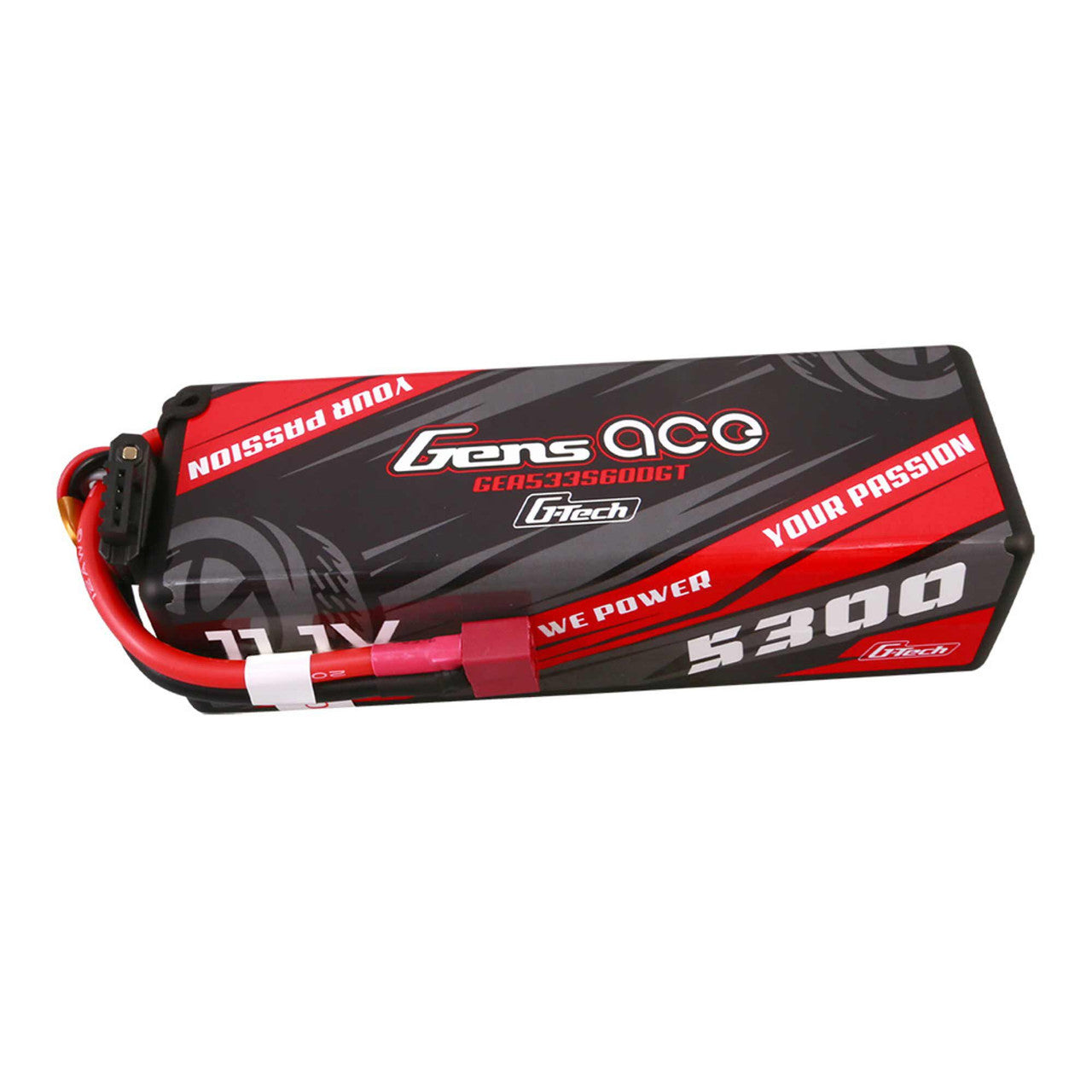 Gens Ace GEA533S60DGT 11.1v 5300mAh 3S 60C Smart LiPo Battery with Deans Plug
