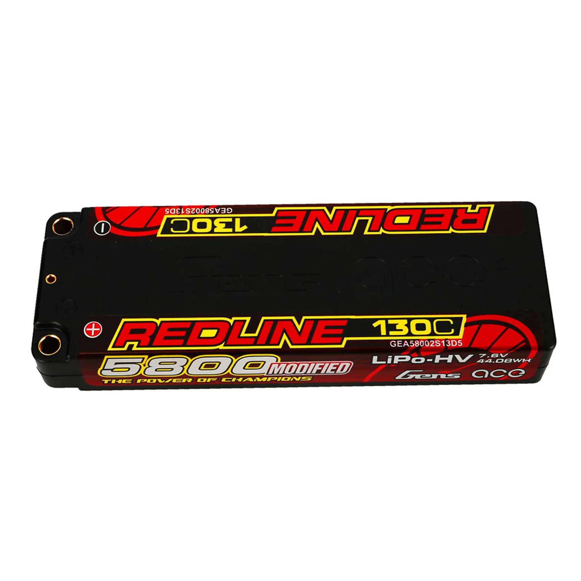 Gens Ace 58002S13D5 5mm Bullet 5800mAh 2S 7.6V 130C LiHV Battery