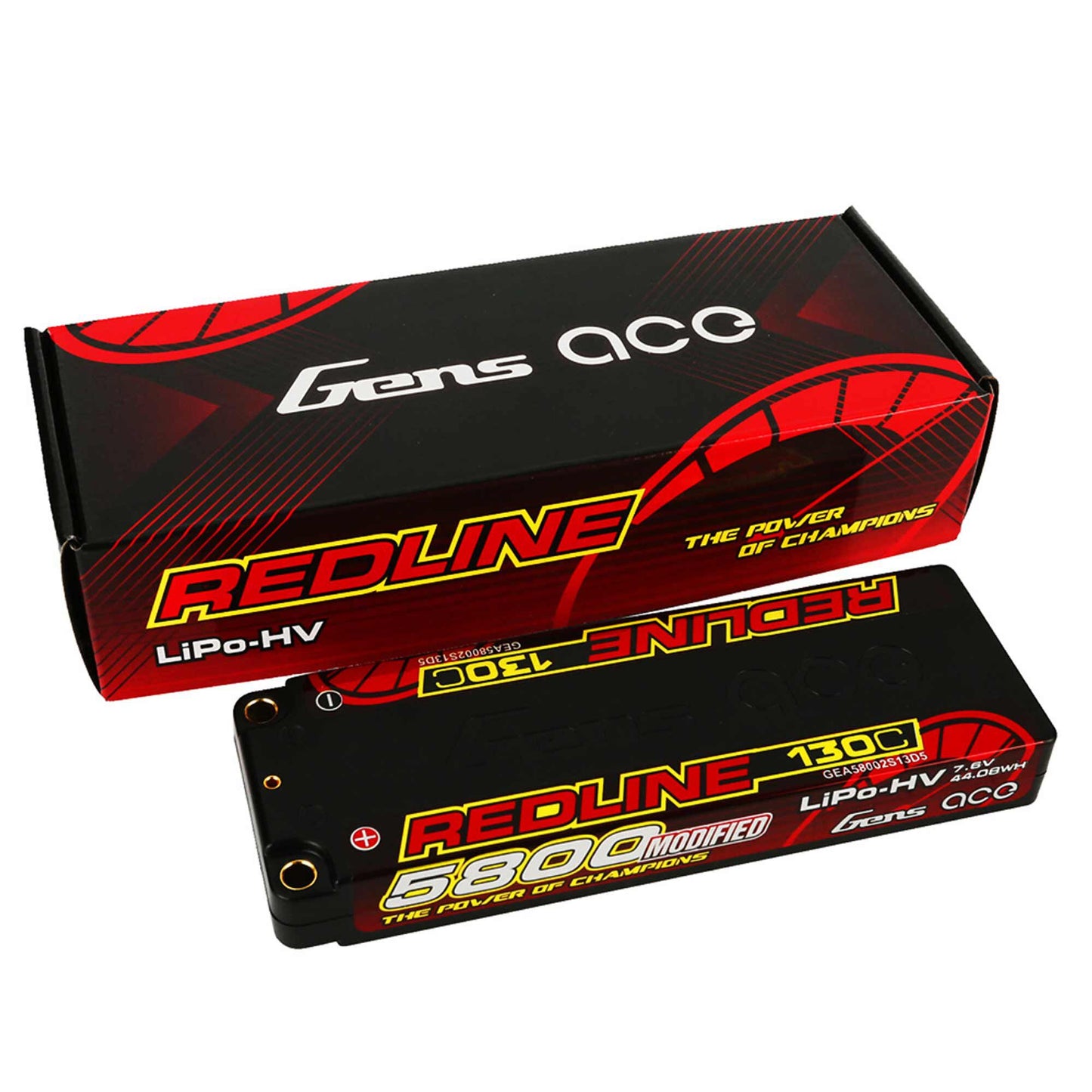 Gens Ace 58002S13D5 5mm Bullet 5800mAh 2S 7.6V 130C LiHV Battery