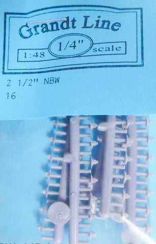 Grandt Line 16 O - 1/4" Scale 2-1/2" Nut-Bolt-Washer (Pack of 50)