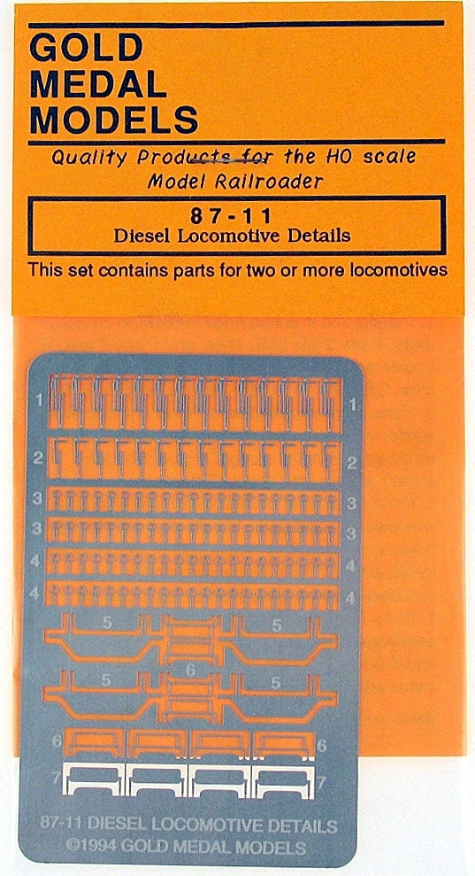 Gold Medal Models 87-11 HO Diesel Locomotive Details Set