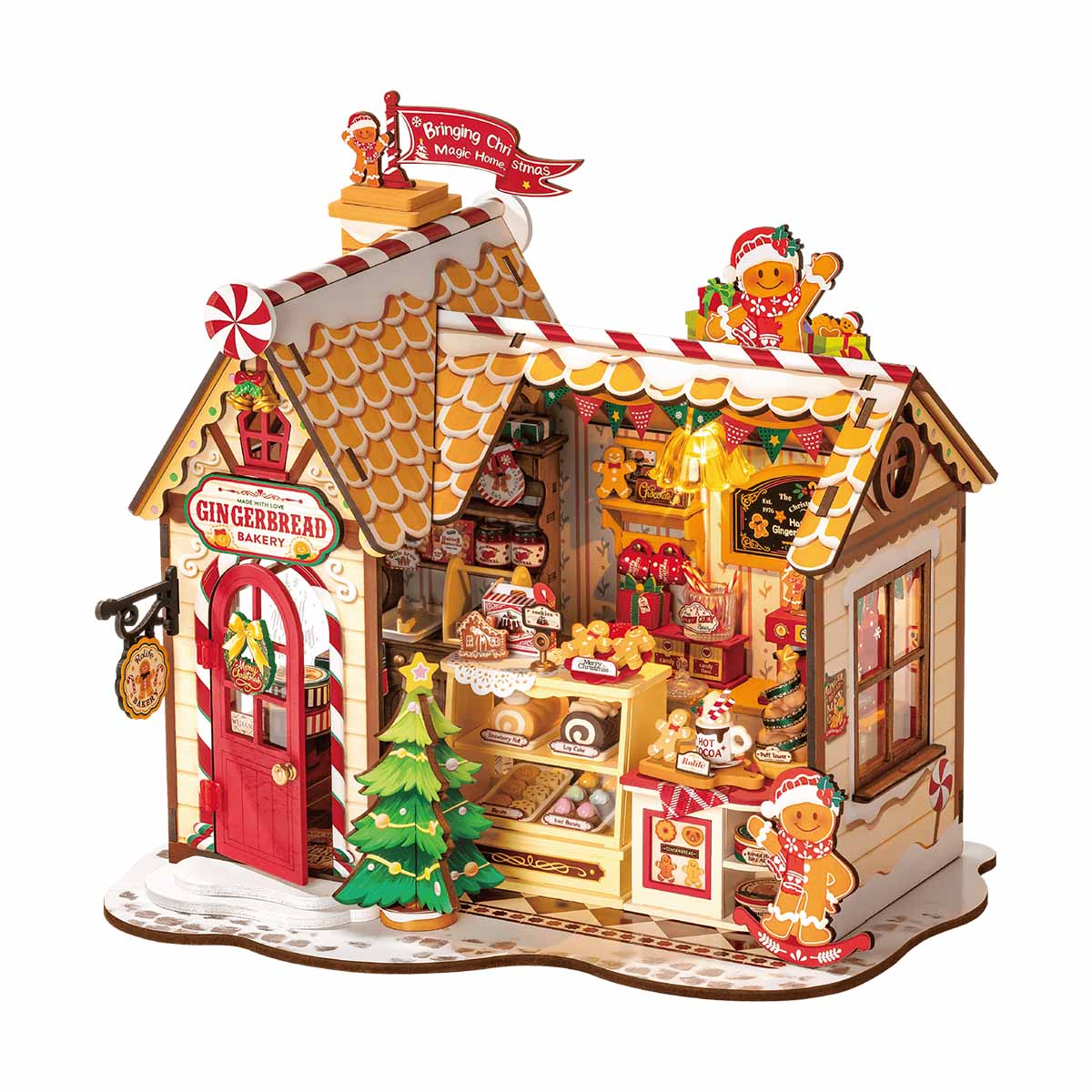 Robotime DG176 Rolife Gingerbread House DIY Miniature House