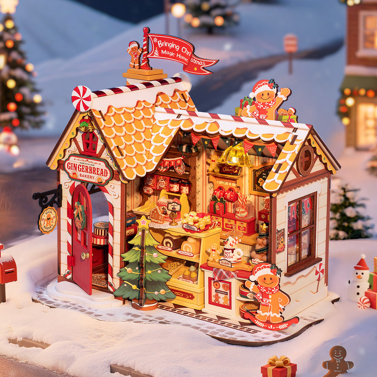 Robotime DG176 Rolife Gingerbread House DIY Miniature House