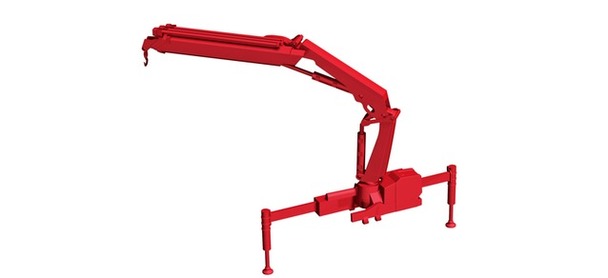 Herpa 054126 HO Hiab X-Hipro Crane Hoist with Hook Red