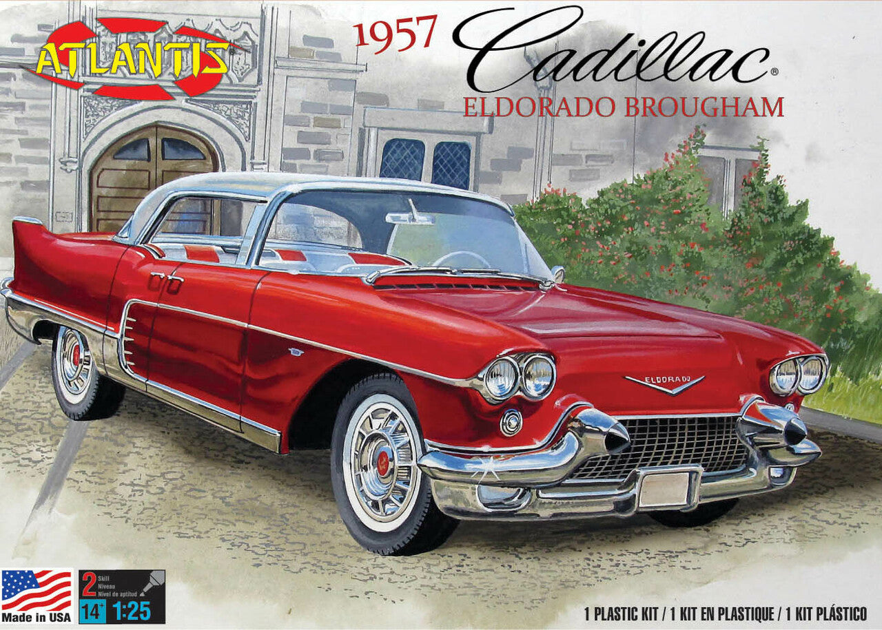Atlantis Models H1244 1:25 1957 Cadillac Eldorado Broughm Car Plastic Model Kit
