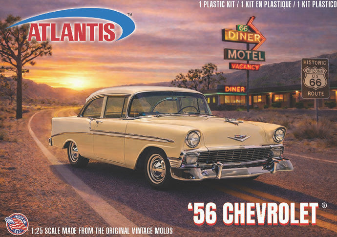Atlantis Models 1391 1:25 US Route 66 1956 Chevrolet V-8 Plastic Model Kit