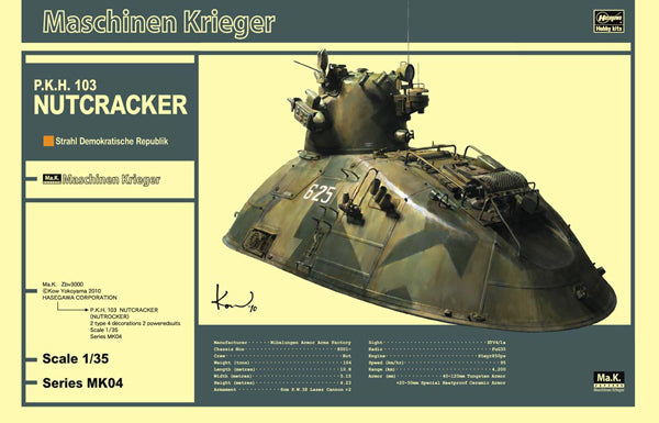 Hasegawa 64004 1:35 Maschinen Krieger P.K.H.103 Nutcracker Tank Model Kit