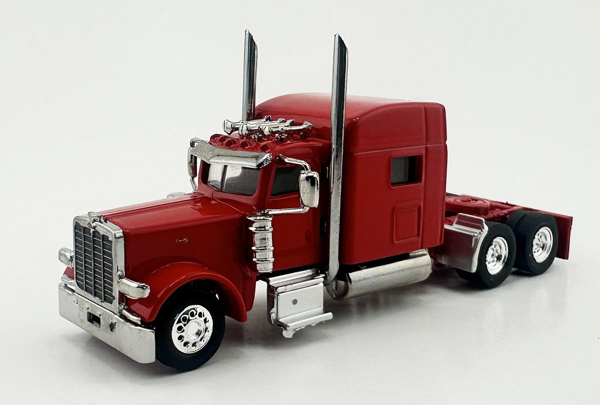 HO Logistics Replicas 38908 HO Red Peterbilt 389 with Sleeper Cab