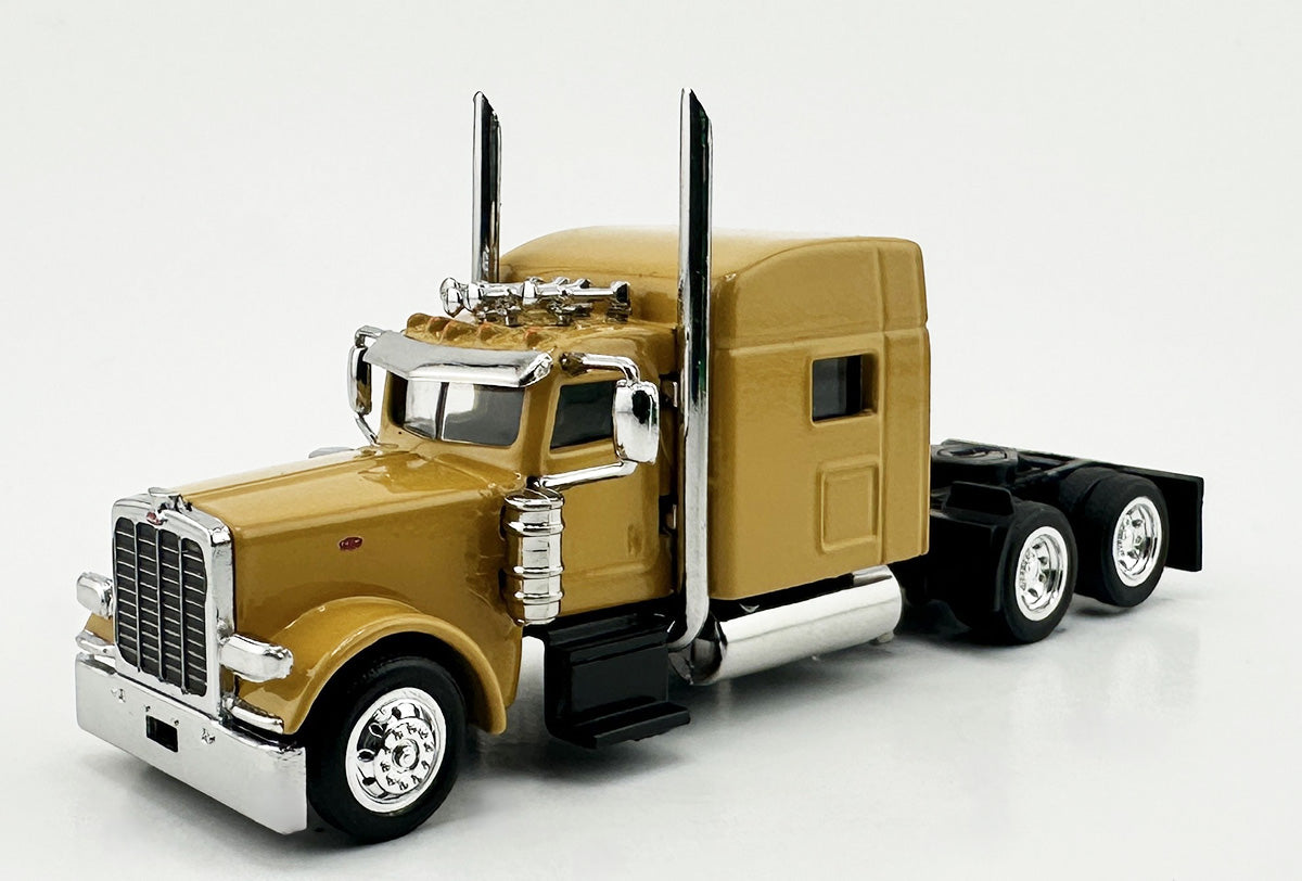 HO Logistics Replicas 38910 HO Yellow Peterbilt 389 with Sleeper Cab